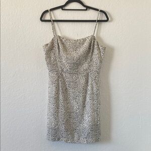 Lush White and Black Slip Mini Dress